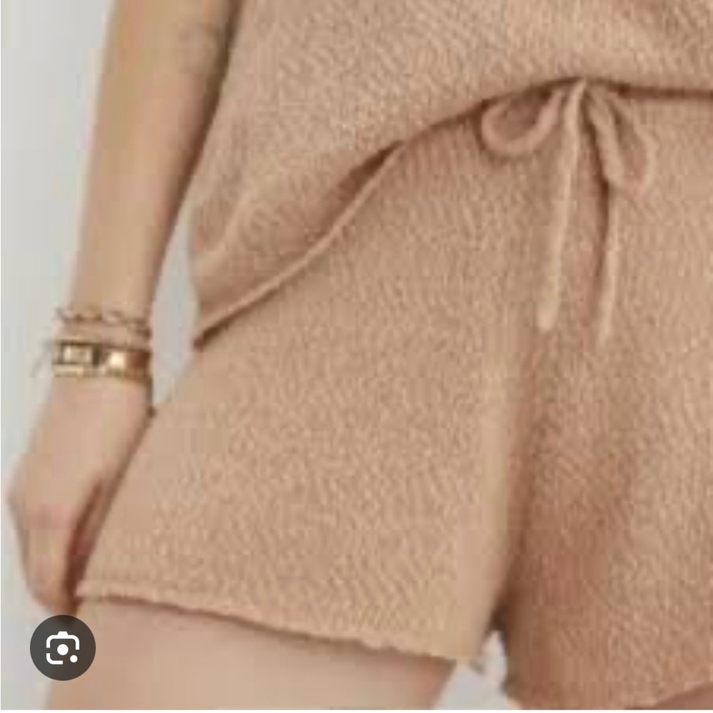 Aerie High Waist Crochet Sweater Knit Shorts Size S Small